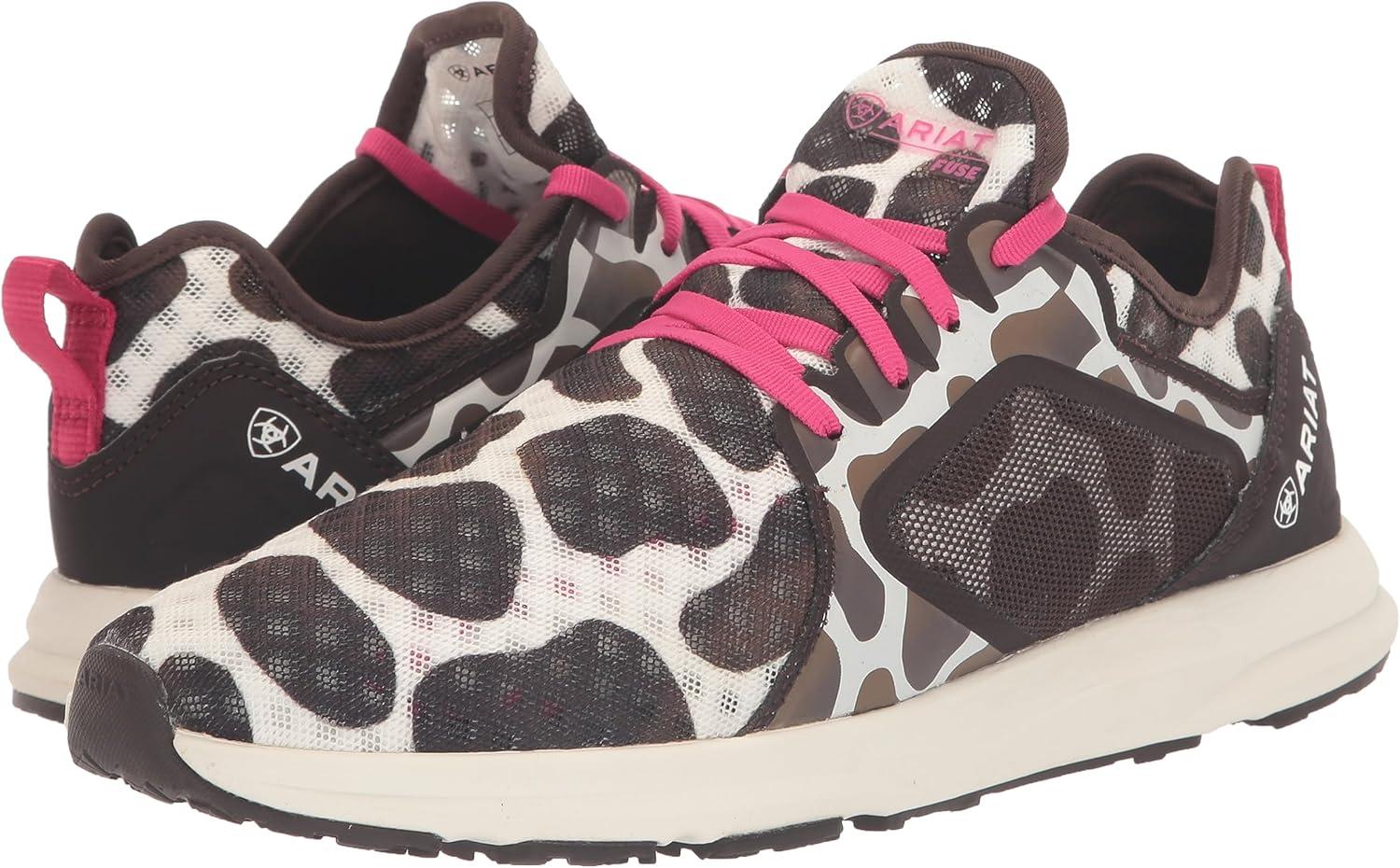 imageAriat Womens Fuse Athletic ShoeCow Print