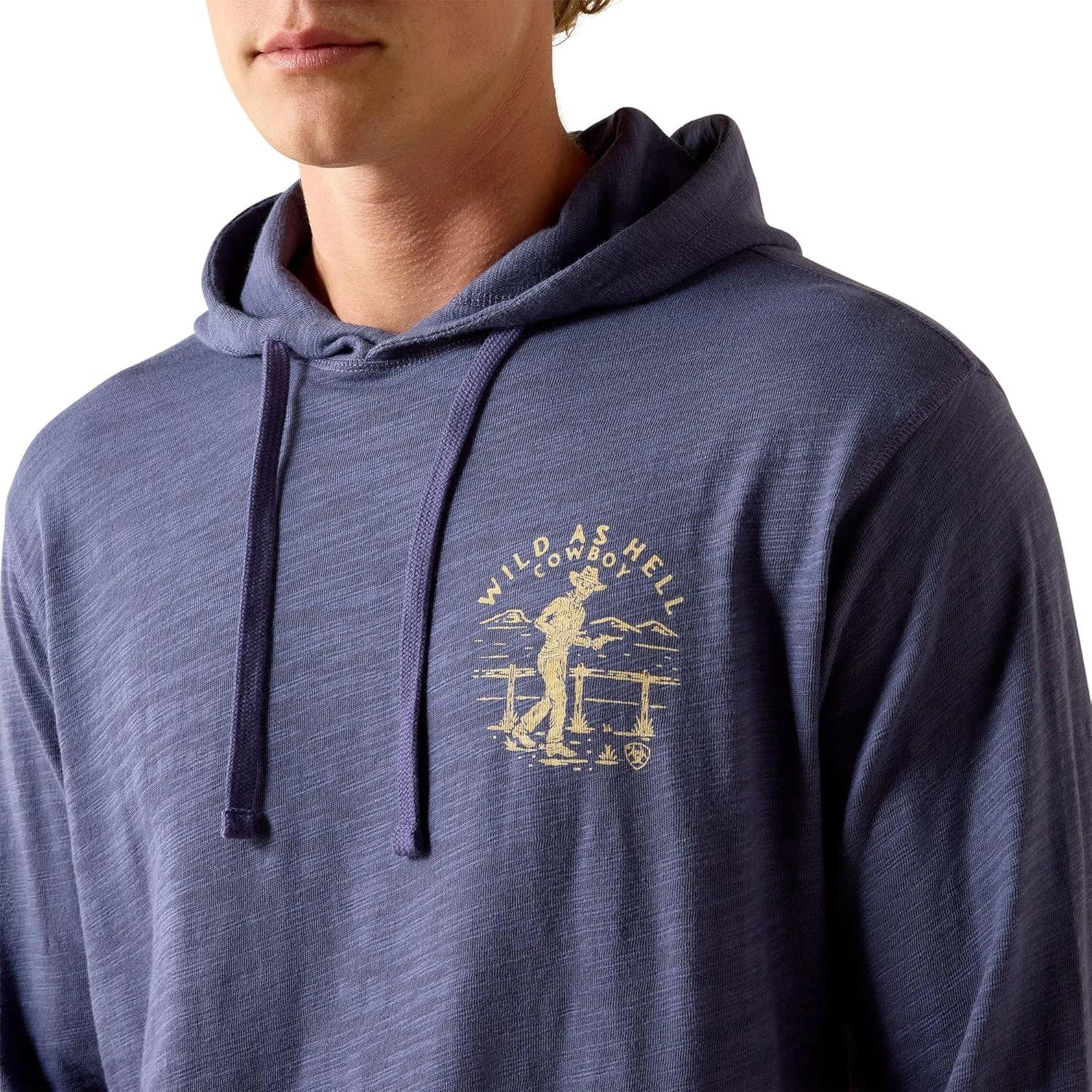 imageARIAT Mens Lightweight Retro HoodieNightshadow