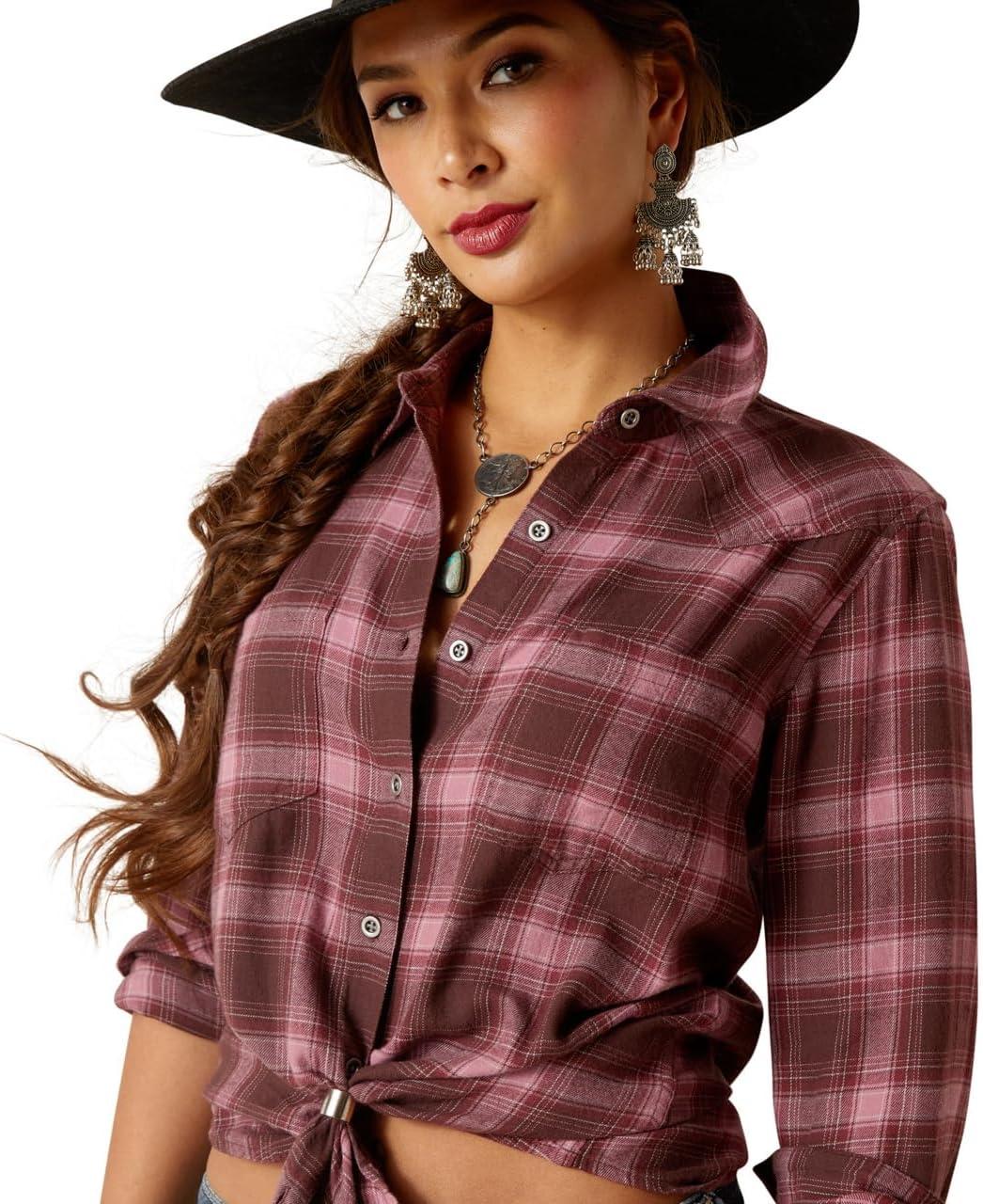imageARIAT Womens Real Billie Jean ShirtLucky Plaid