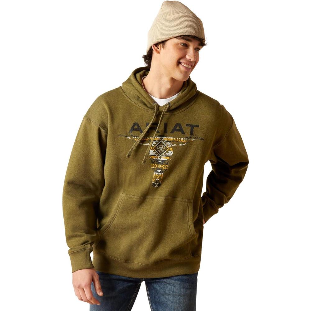 imageARIAT Mens SweatshirtBlanket SkullPeeze Heather