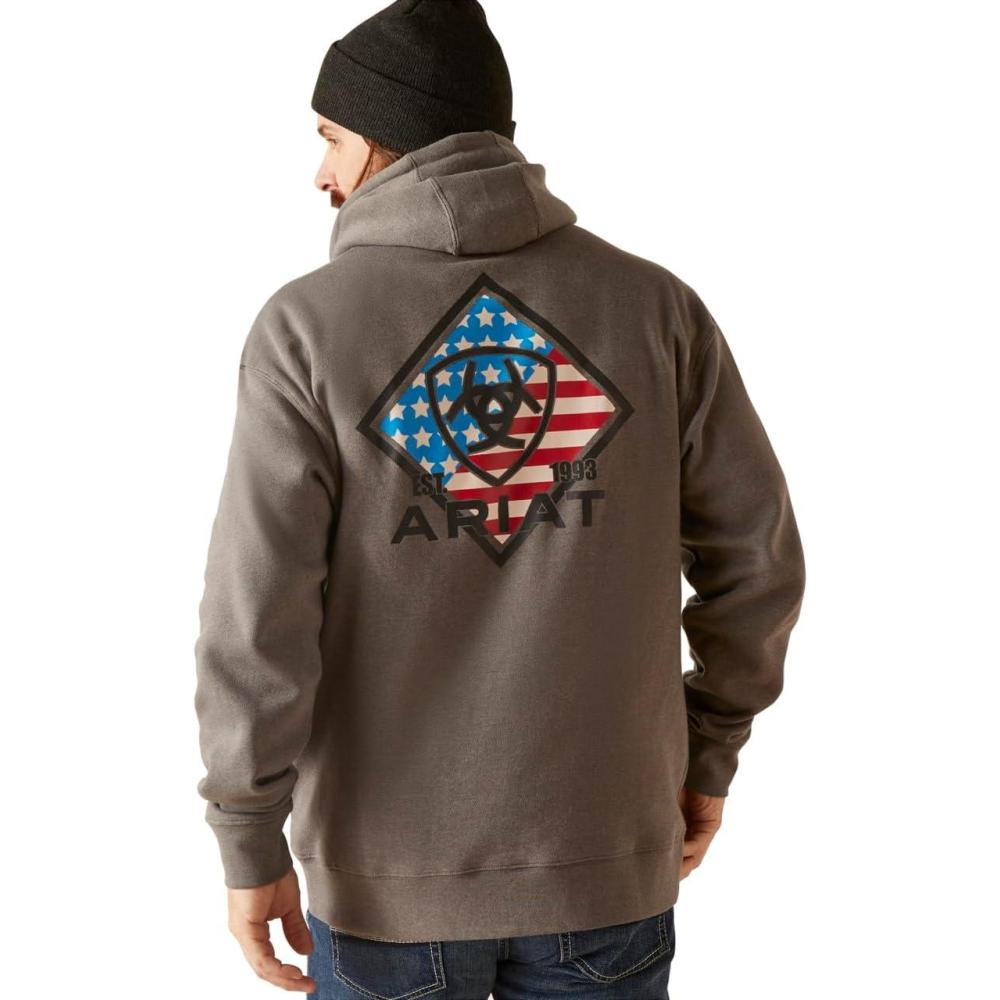 imageARIAT Mens SweatshirtTriangle PrideGrey Heather