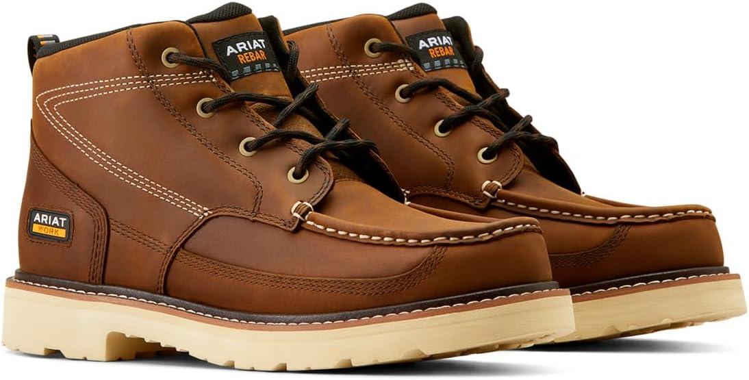 imageARIAT mens Rebar Lift Chukka Work BootDistressed Brown