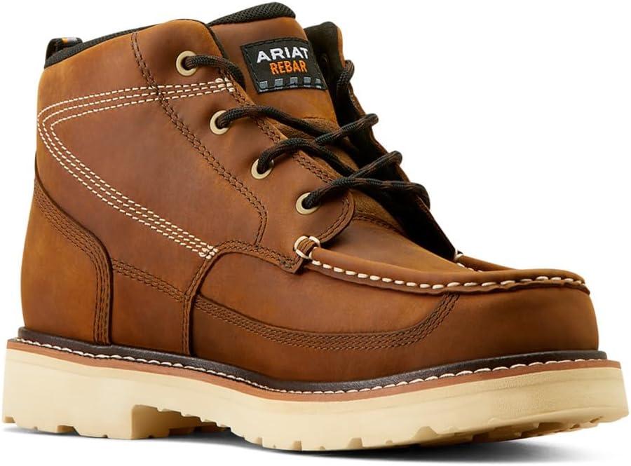 imageARIAT mens Rebar Lift Chukka Work BootDistressed Brown