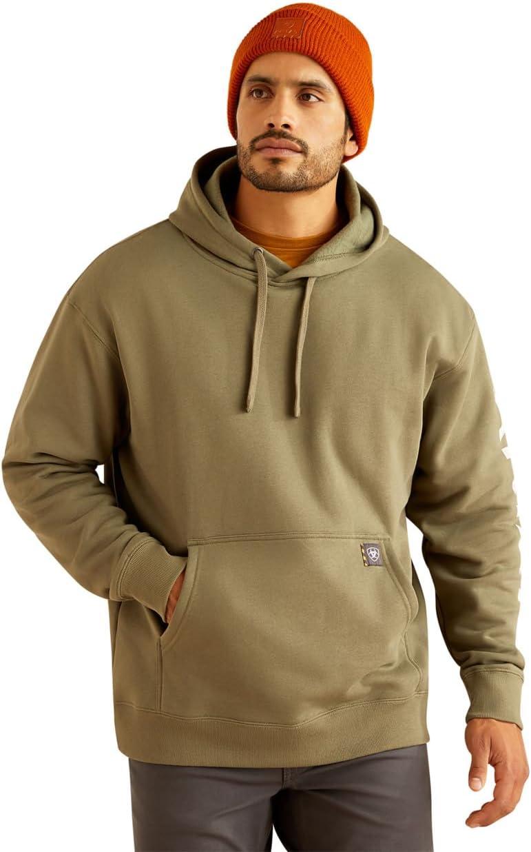 imageARIAT Mens Rebar Roughneck Pullover HoodieRoughneck PulloverDeep Lichen