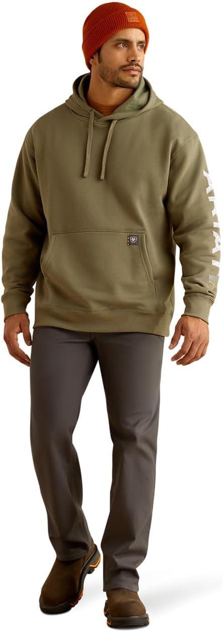 imageARIAT Mens Rebar Roughneck Pullover HoodieRoughneck PulloverDeep Lichen