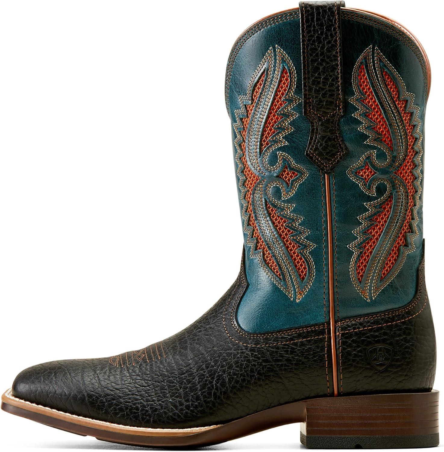 imageAriat Mens Rowder VentTEK 360 Cowboy BootDark TealBlack