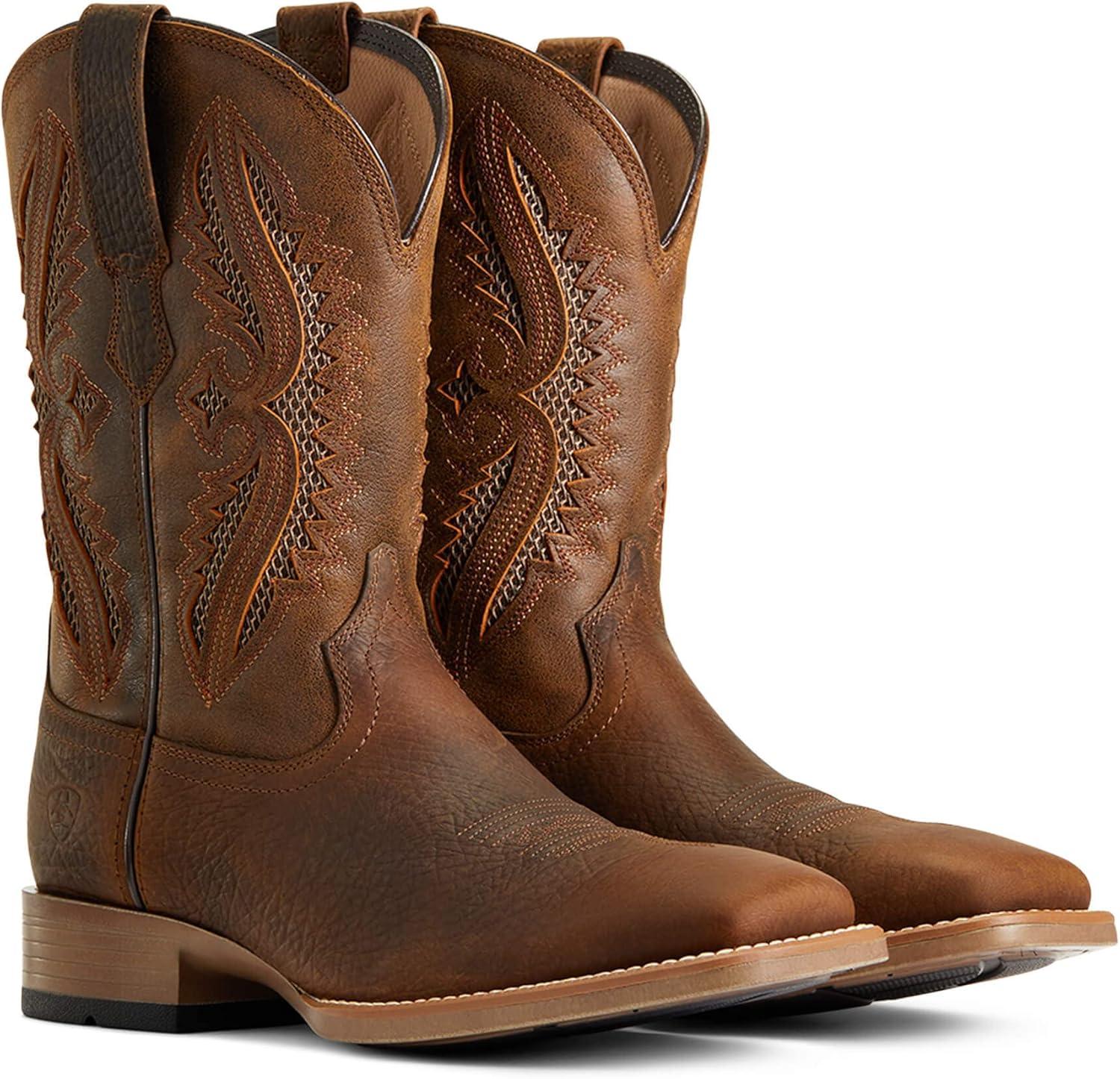 imageAriat Mens Rowder VentTEK 360 Cowboy BootEarthMack Brown