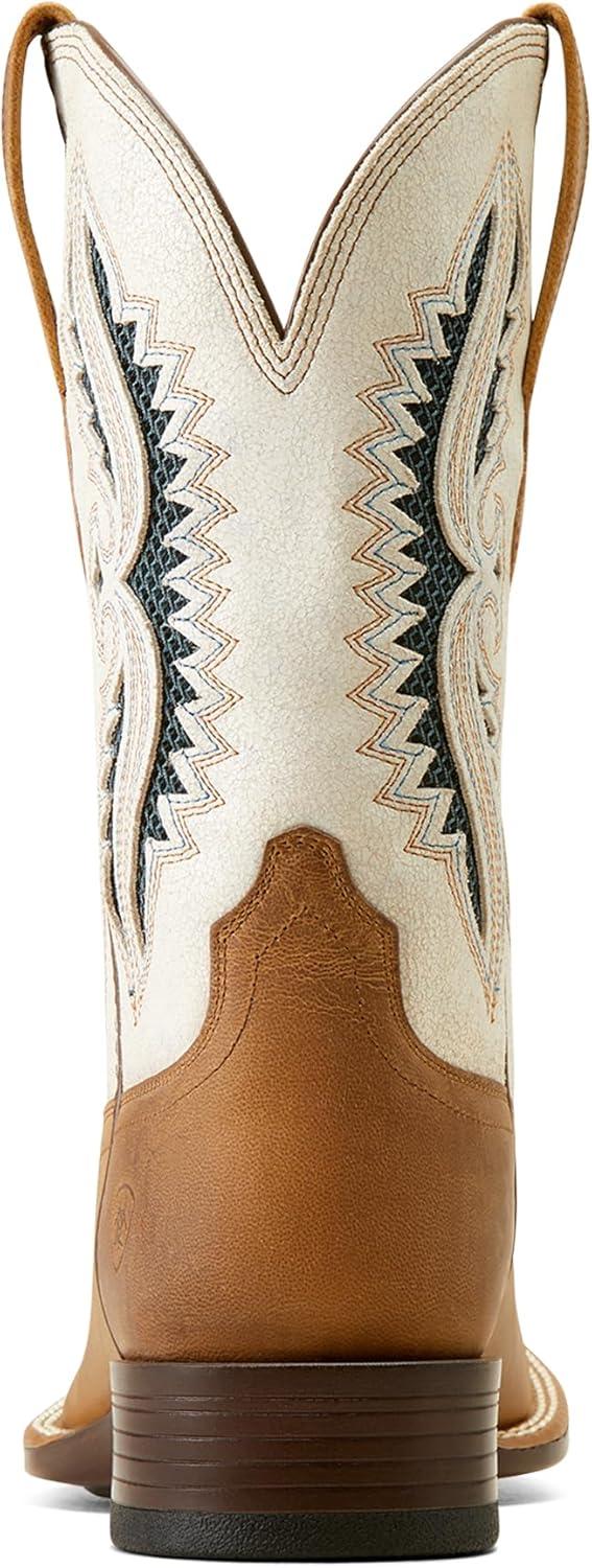 imageAriat Mens Rowder VentTEK 360 Cowboy BootWhiteMarbled Tan