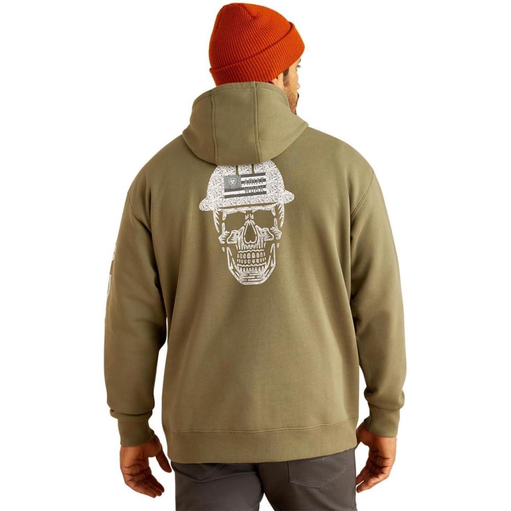 imageARIAT Mens Rebar Roughneck Pullover HoodieRoughneck PulloverDeep Lichen