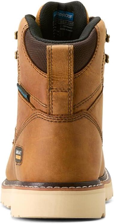 imageARIAT womens Rebar Wedge Moc Toe Waterproof Work BootAntique Brown