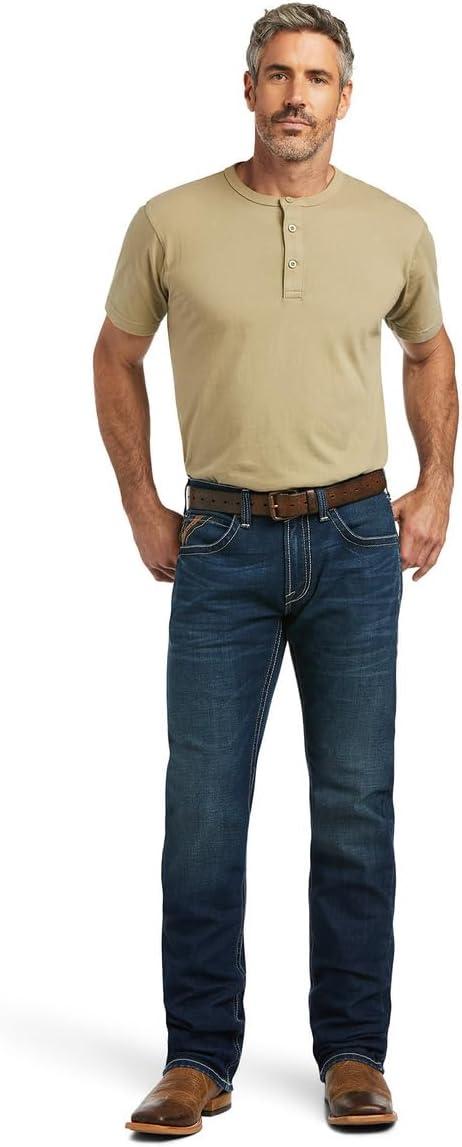 imageAriat Mens M5 Straight Stretch Remming Stackable Straight Leg JeanFord