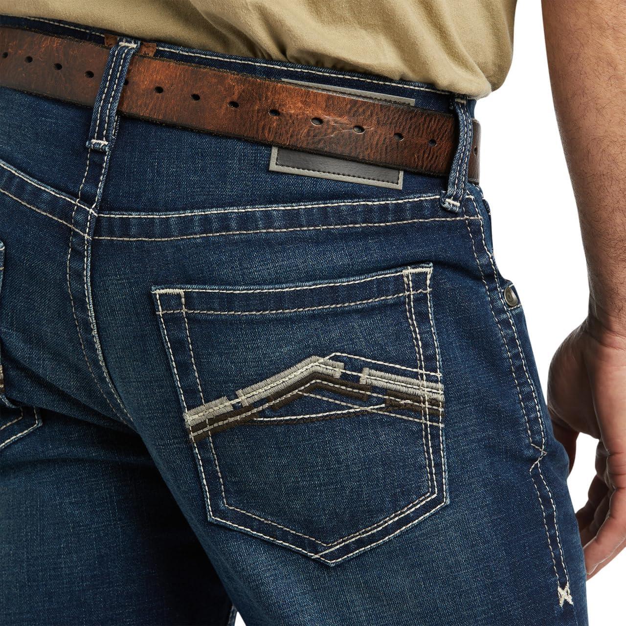 imageAriat Mens M5 Straight Stretch Remming Stackable Straight Leg JeanFord