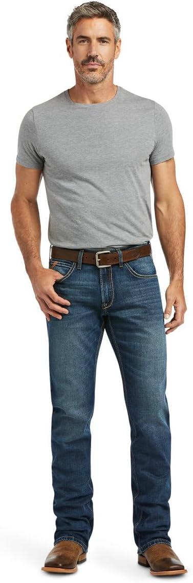 imageAriat Mens M5 Straight Stretch Remming Stackable Straight Leg JeanHeath