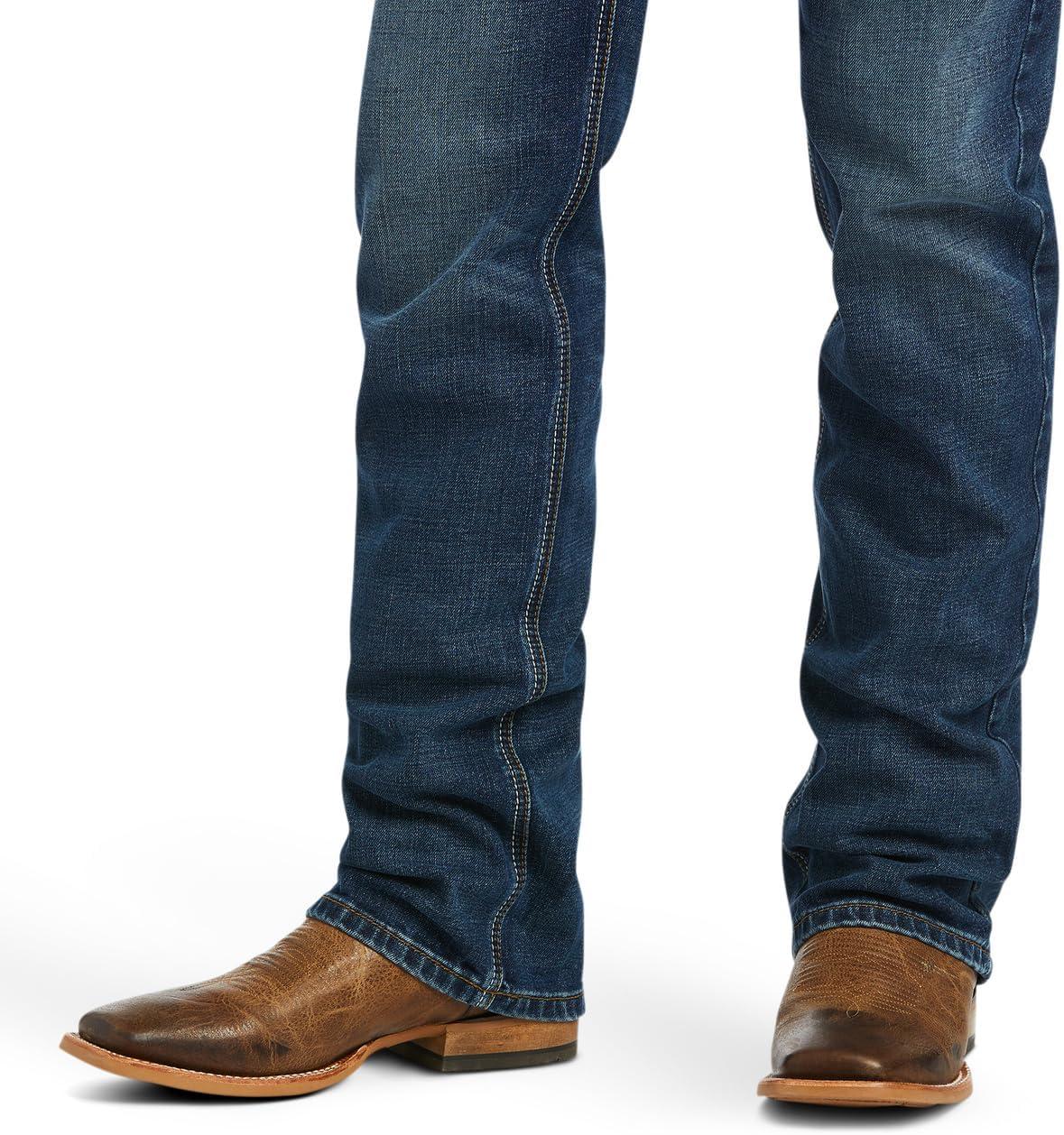 imageAriat Mens M5 Straight Stretch Remming Stackable Straight Leg JeanHeath