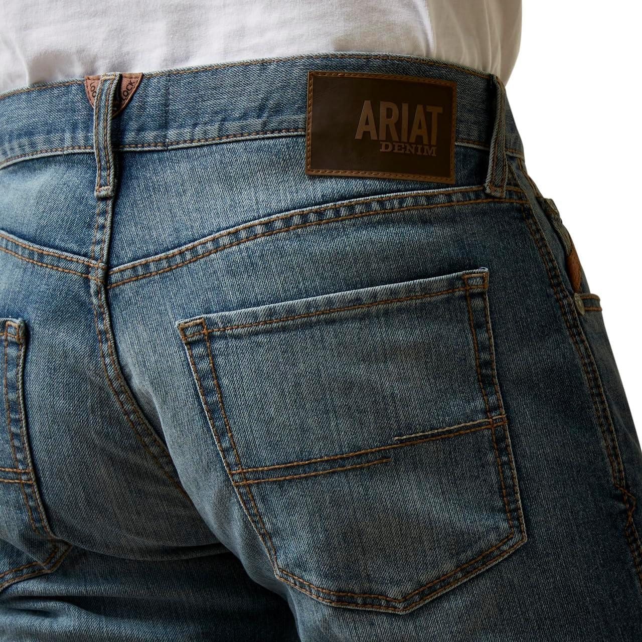 imageAriat Mens M5 Straight Stretch Remming Stackable Straight Leg JeanTulsa