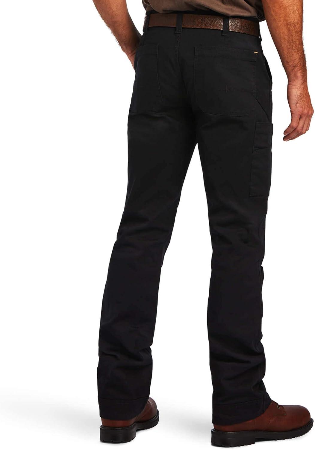 imageAriat Mens Rebar M5 Straight Durastretch Washed Twill Dungaree Straight Leg PantBlack