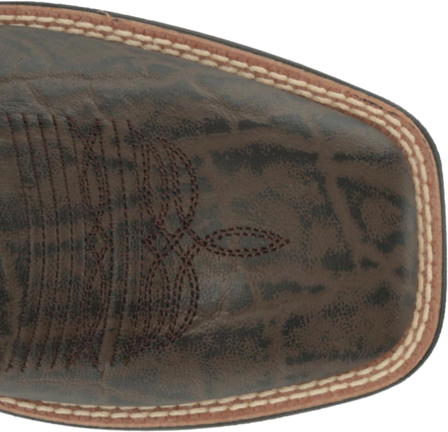 imageAriat Mens Steadfast Western BootChocolate Elephant PrintCrinkled Grey