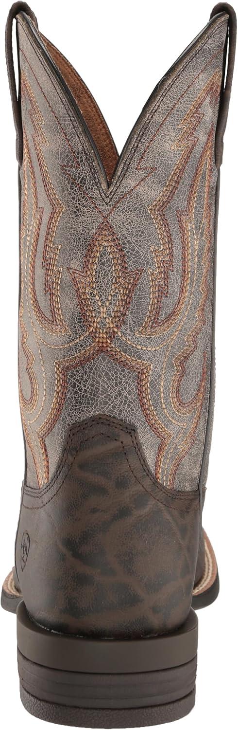 imageAriat Mens Steadfast Western BootChocolate Elephant PrintCrinkled Grey