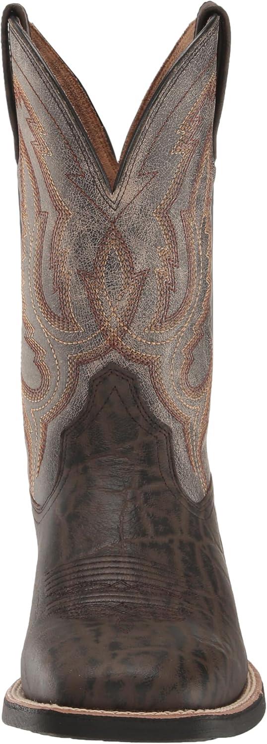 imageAriat Mens Steadfast Western BootChocolate Elephant PrintCrinkled Grey