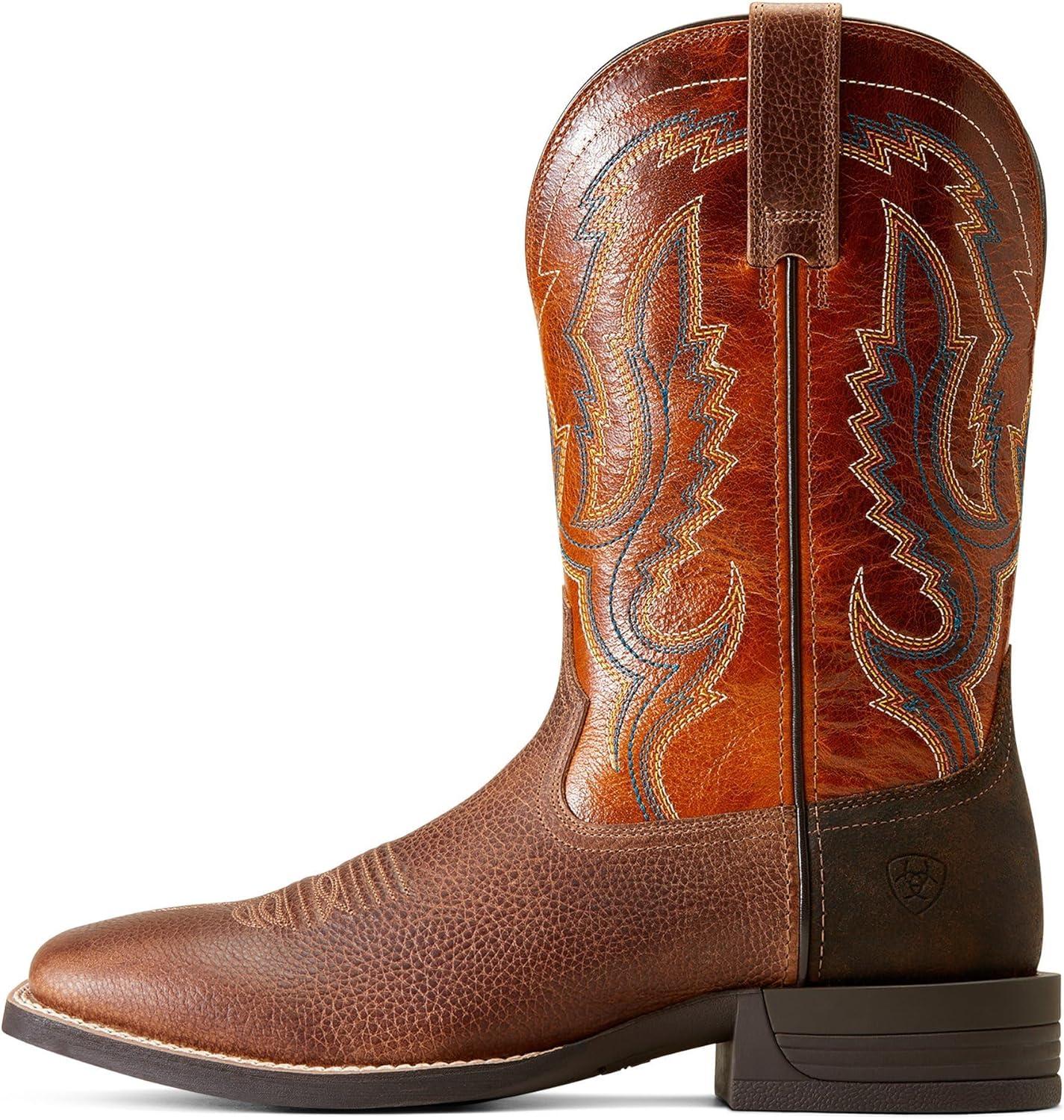imageAriat Mens Steadfast Western BootWestern BrownFall Orange