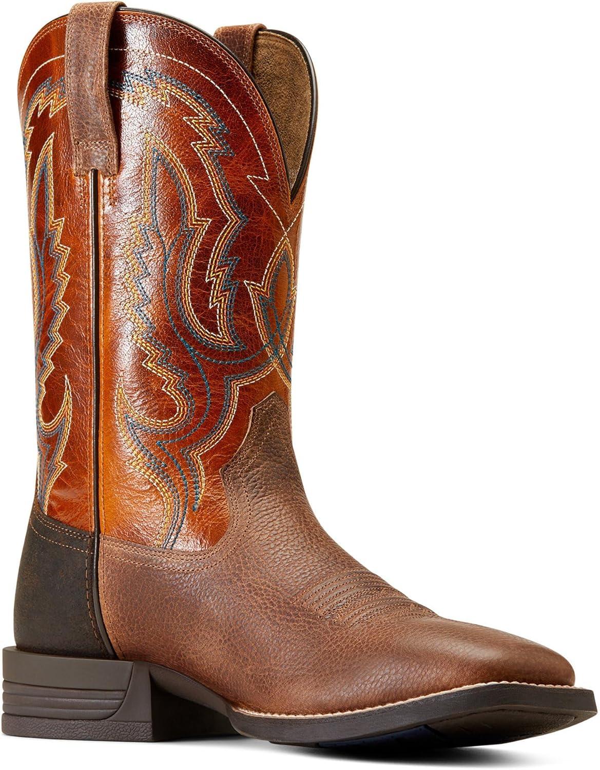 imageAriat Mens Steadfast Western BootWestern BrownFall Orange