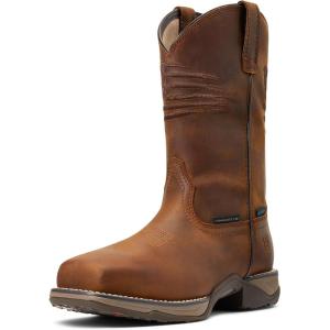ARIAT womens Anthem Patriot Waterproof Composite Toe Work Boot(Distressed Brown)