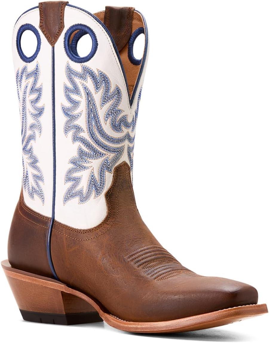 imageARIAT Mens Bronc Stomper Cowboy Boot WesternHoney TanBasic White