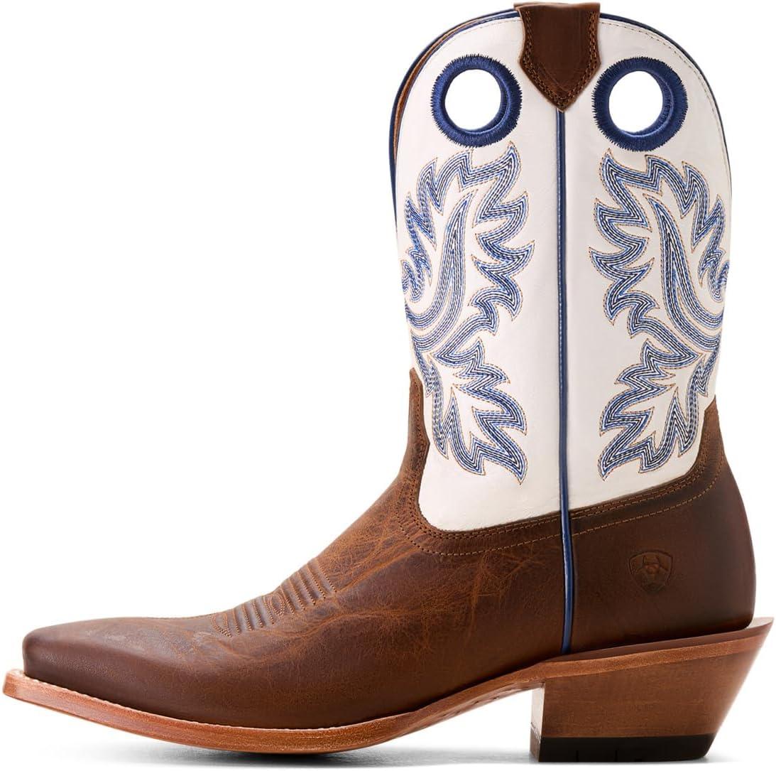 imageARIAT Mens Bronc Stomper Cowboy Boot WesternHoney TanBasic White