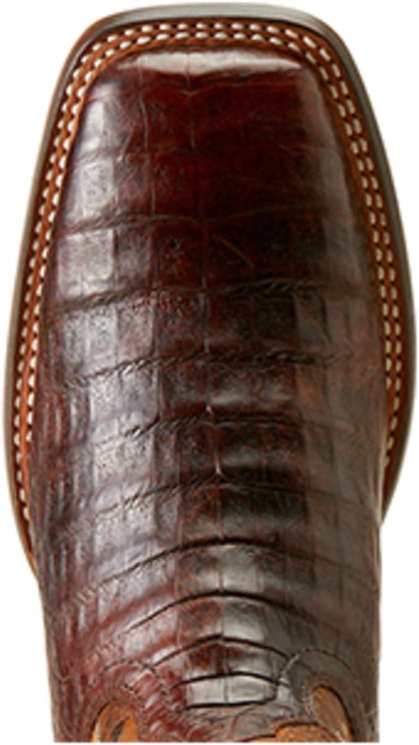 imageARIAT UnisexAdult Gunslinger Western BootDark Amber Caiman Belly