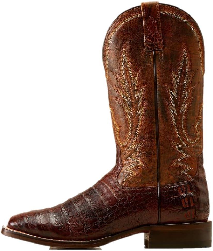 imageARIAT UnisexAdult Gunslinger Western BootDark Amber Caiman Belly