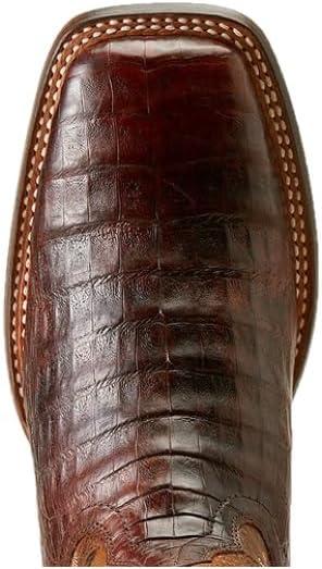 imageARIAT UnisexAdult Gunslinger Western BootDark Amber Caiman Belly