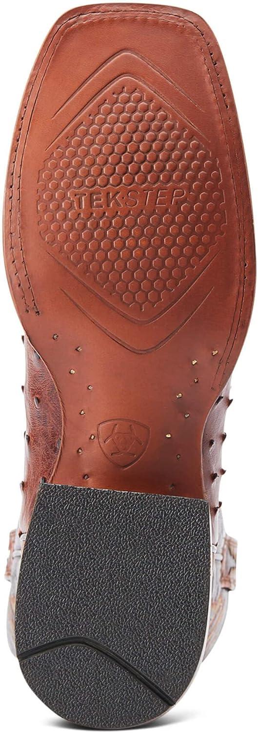 imageARIAT mens Broncy Western BootCinnamon Full Quill Ostrich