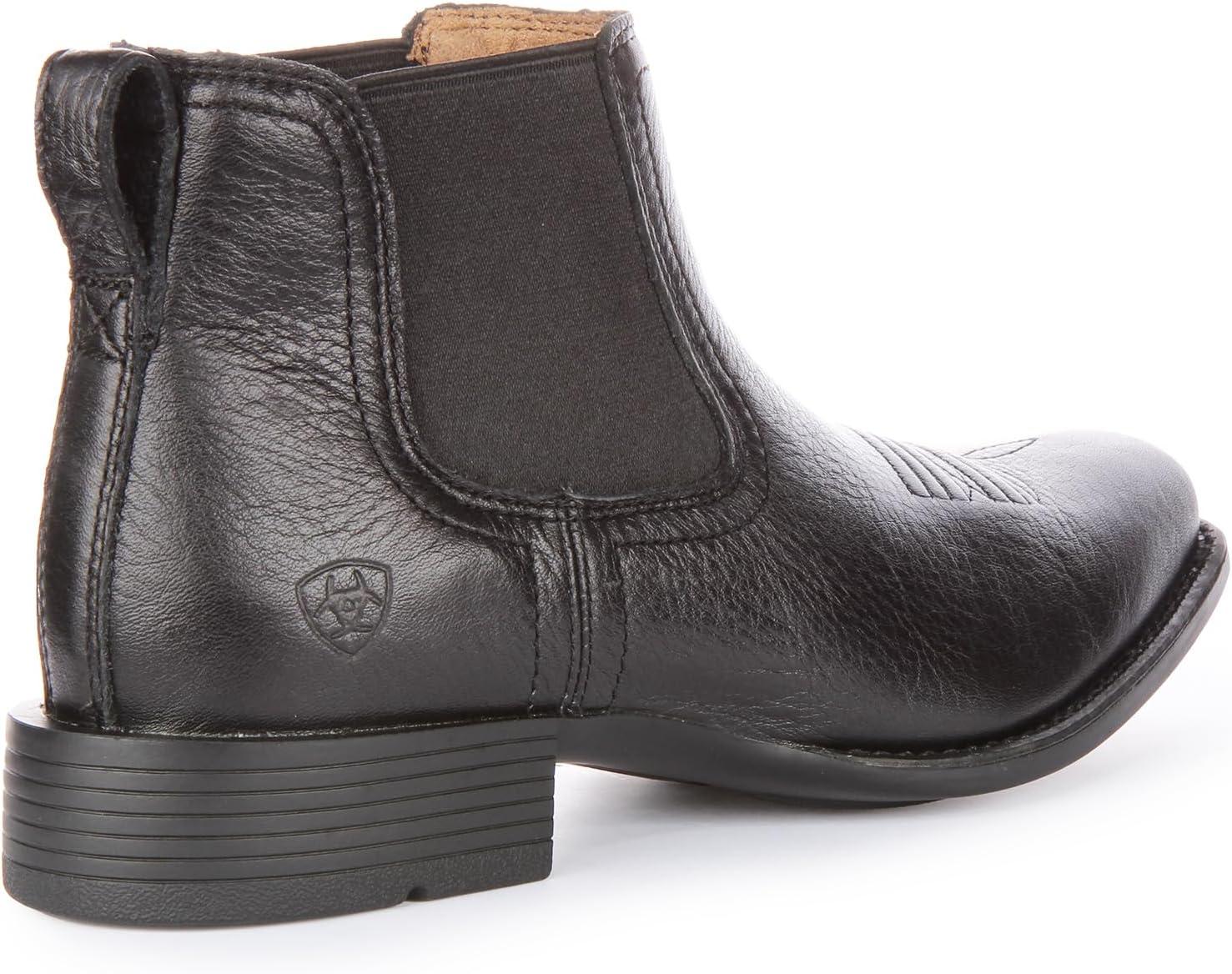 imageAriat Mens Booker Ultra Square Toe Western BootBlack Deertan