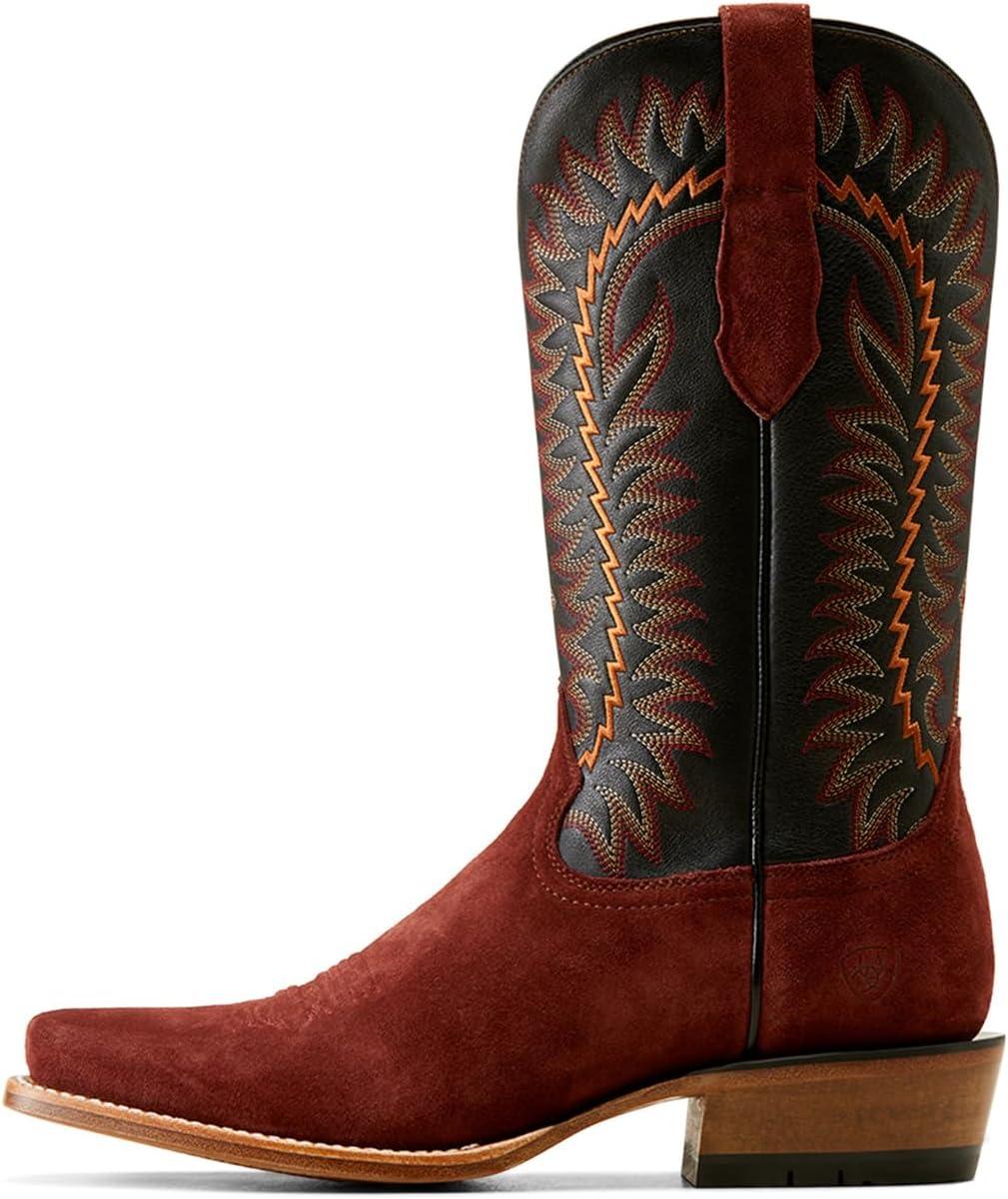 imageAriat Mens Futurity Time Cowboy BootBlackMahogany Roughout