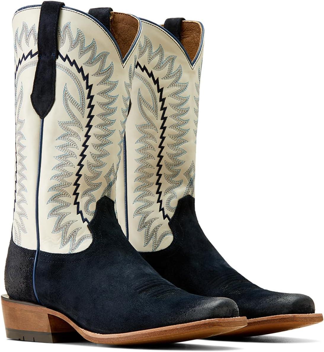imageAriat Mens Futurity Time Cowboy BootBlancoPolo Blue Roughout