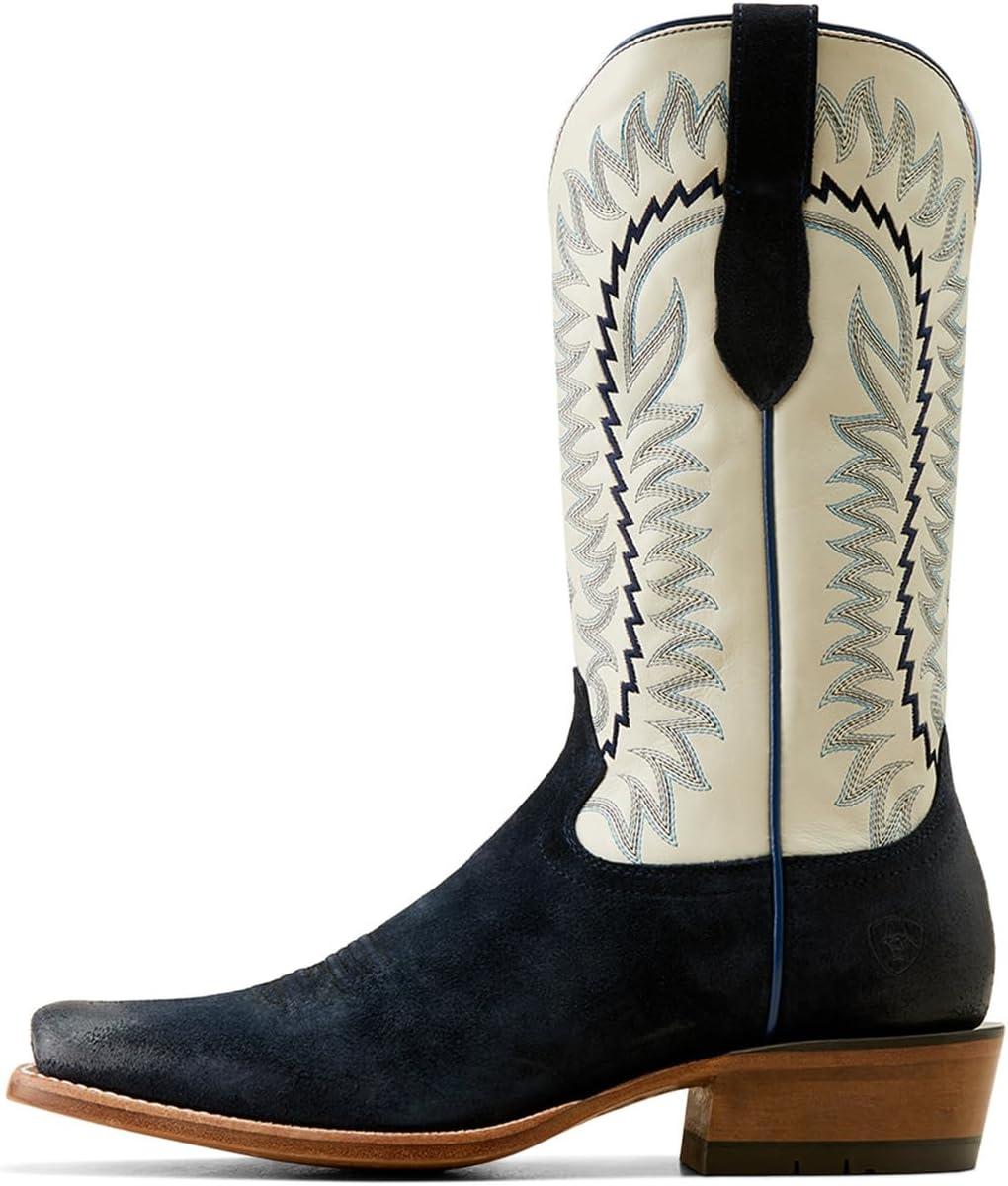 imageAriat Mens Futurity Time Cowboy BootBlancoPolo Blue Roughout