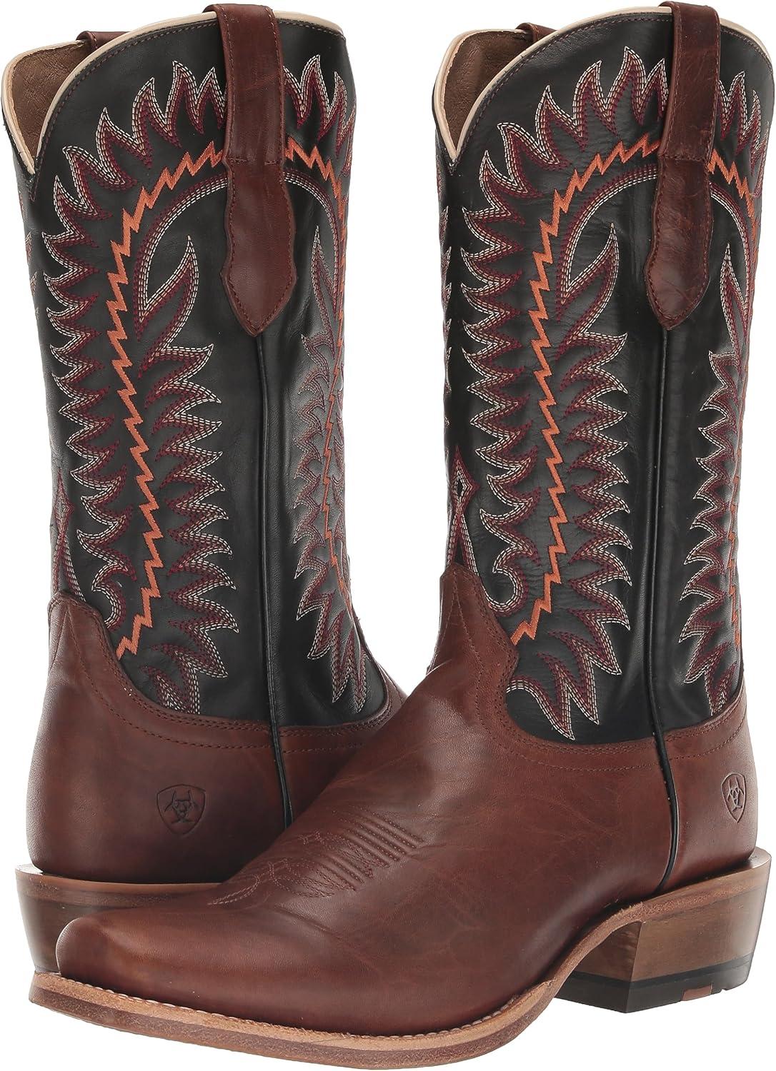 imageAriat Mens Futurity Time Cowboy BootCopper CrunchAncient Black