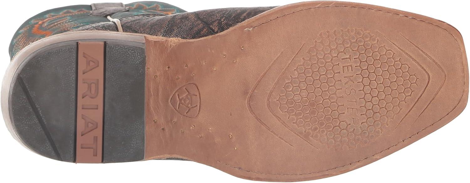 imageAriat Mens Futurity Time Cowboy BootDistressed CharcoalBlue Glory