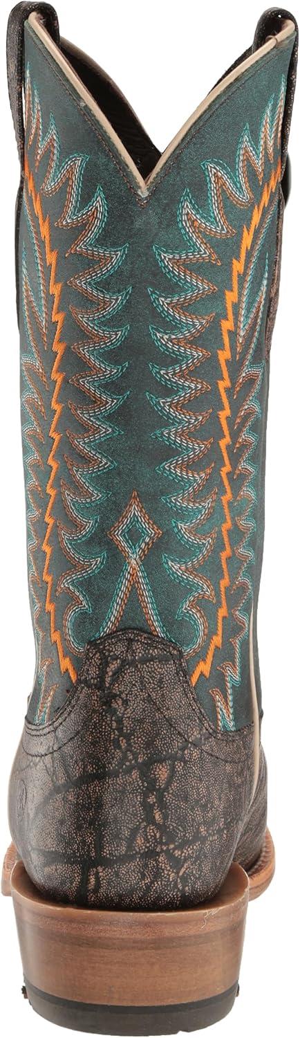imageAriat Mens Futurity Time Cowboy BootDistressed CharcoalBlue Glory