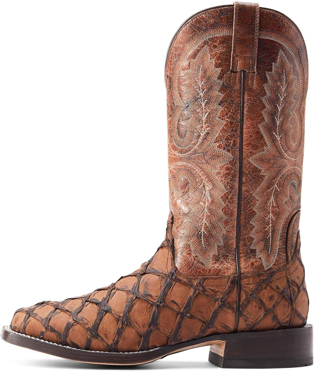 imageAriat Mens Hybrid Roughstock Square Toe Western BootAged Tan Piraruci