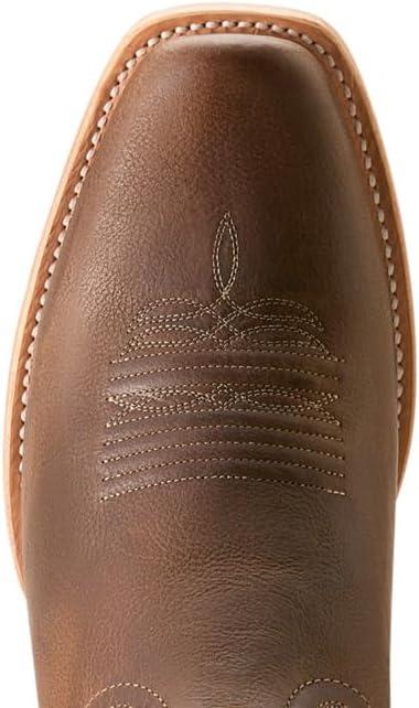 imageAriat Mens Hybrid Roughstock Square Toe Western BootDijon RoughoutRoyal Purple