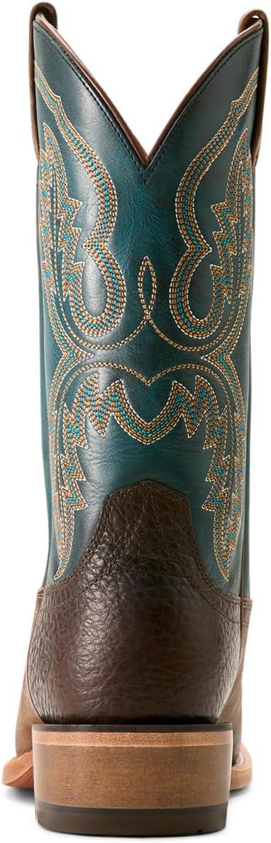 imageAriat Mens Hybrid Roughstock Square Toe Western BootDijon RoughoutRoyal Purple