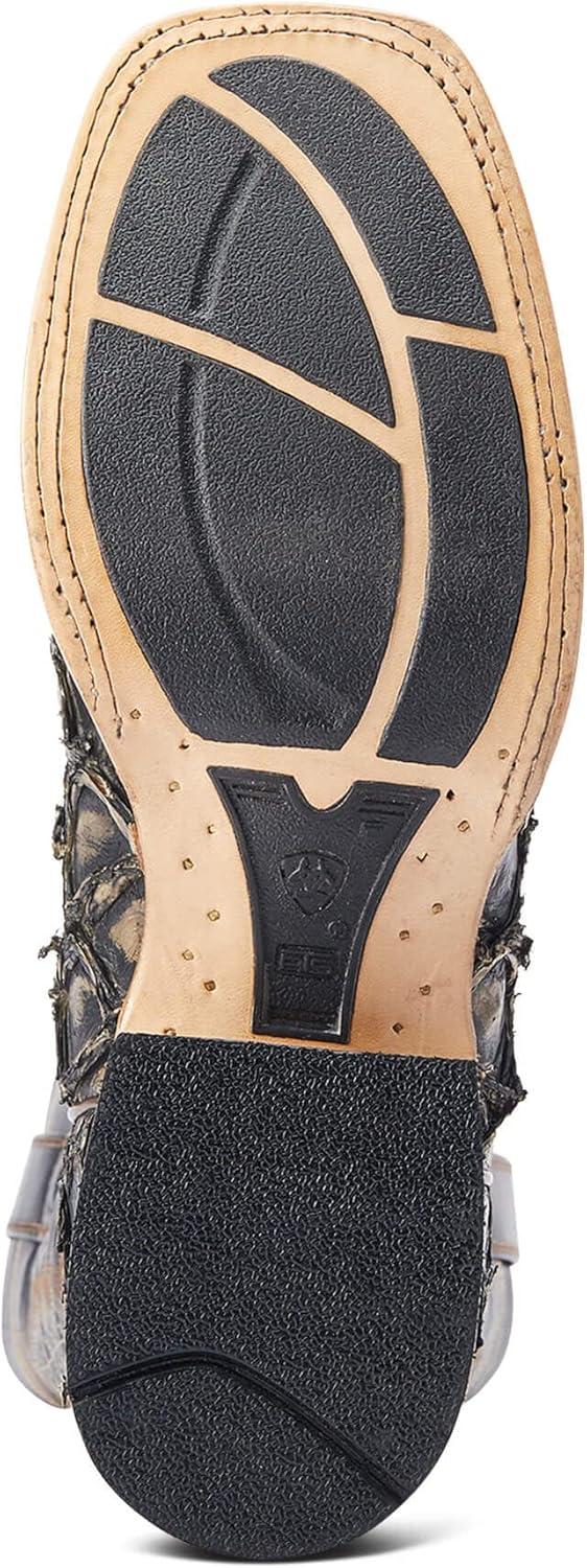 imageAriat Mens Hybrid Roughstock Square Toe Western BootDistressed Black Piraruci