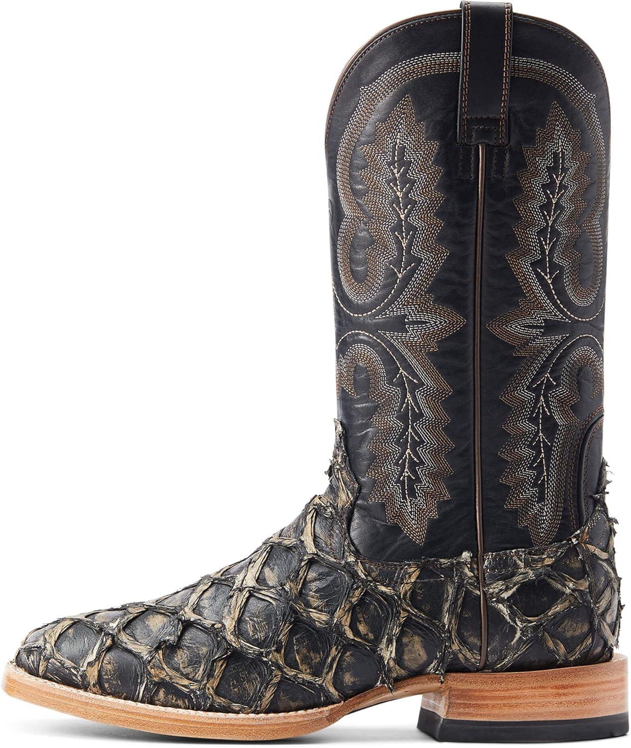 imageAriat Mens Hybrid Roughstock Square Toe Western BootDistressed Black Piraruci