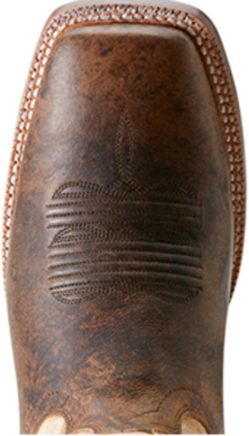 imageAriat Mens Hybrid Roughstock Square Toe Western BootMapleWarm Stone