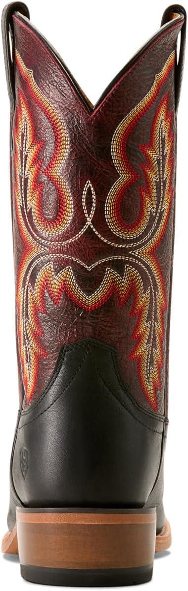 imageAriat Mens Hybrid Roughstock Square Toe Western BootMidnight BlackDark Brick
