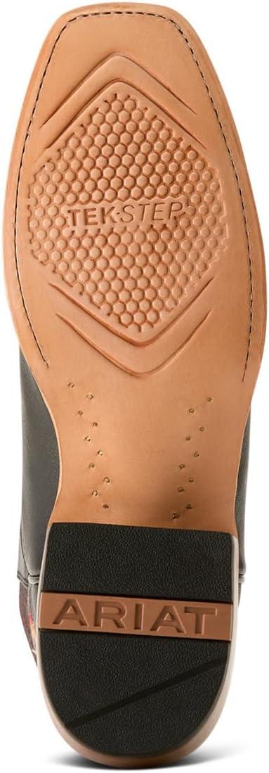 imageAriat Mens Hybrid Roughstock Square Toe Western BootMidnight BlackDark Brick