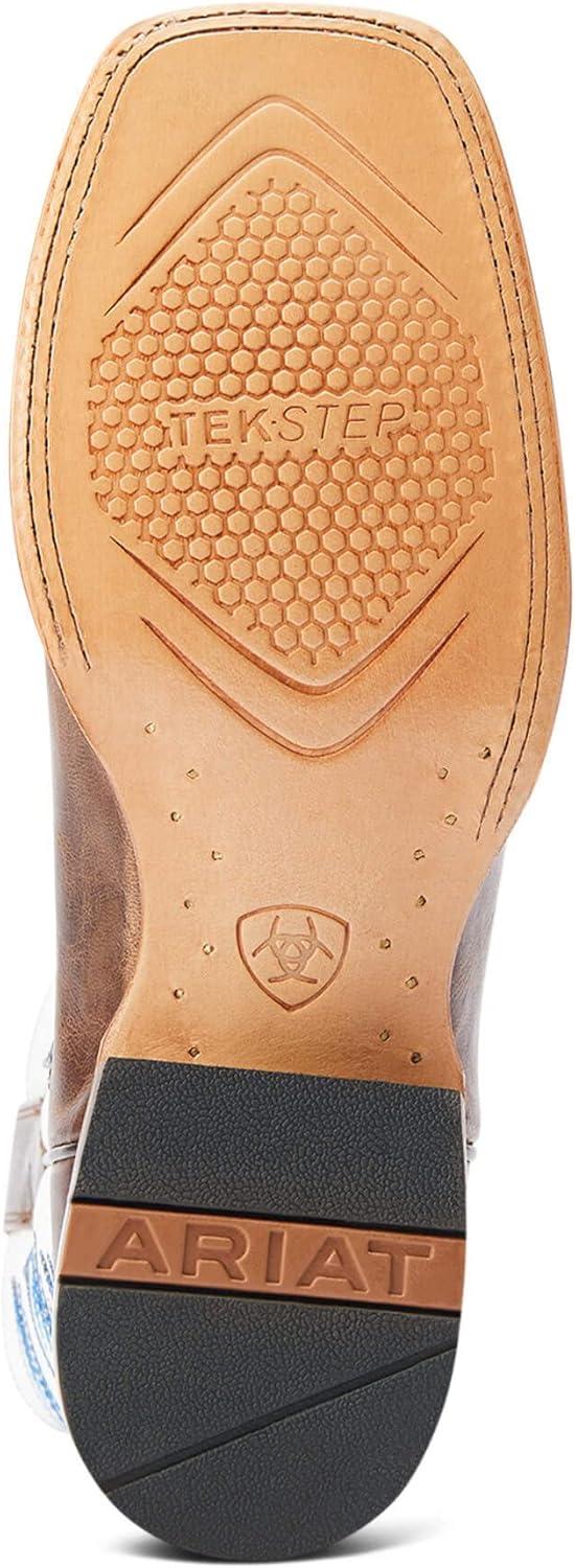 imageAriat Mens Hybrid Roughstock Square Toe Western BootPecan BrownCoastal Cream
