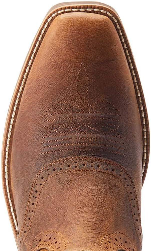 imageAriat Mens Hybrid Roughstock Square Toe Western BootSorrel Crunch