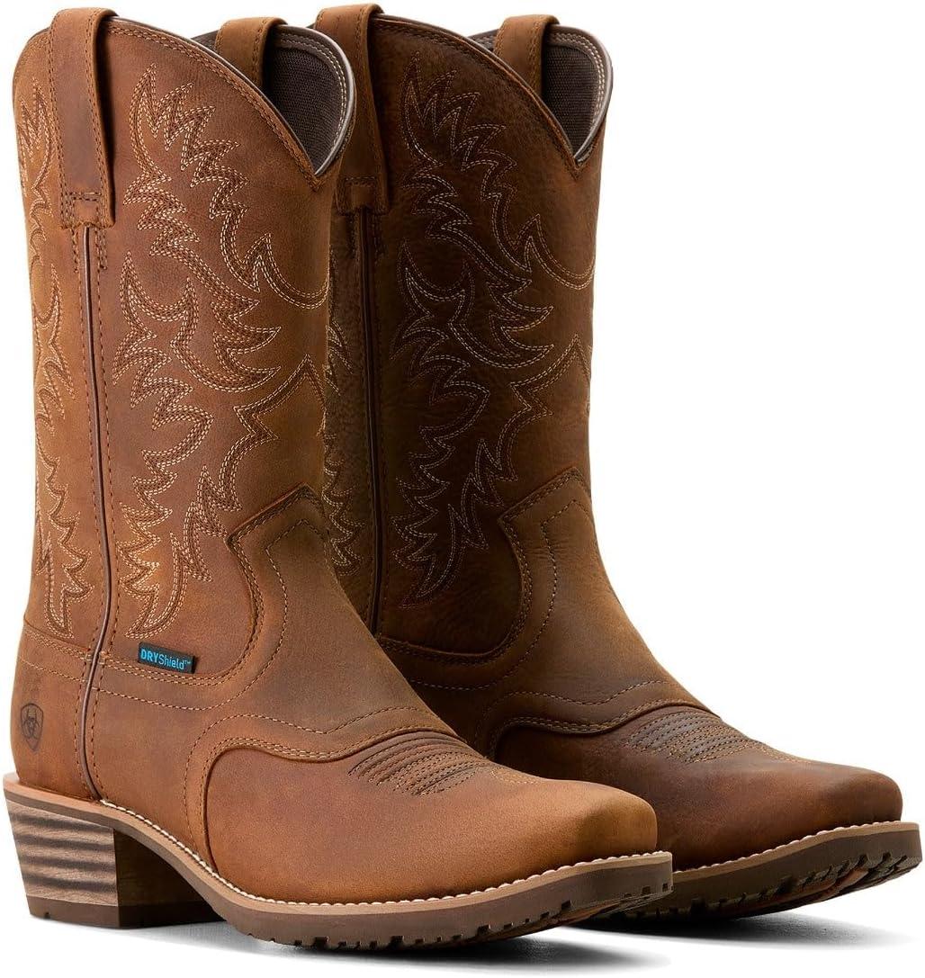 imageAriat Mens Hybrid Roughstock Square Toe Western BootStatus Brown